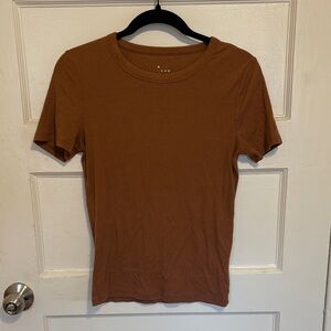 A New Day Warm dusty rose Ribbed Tee